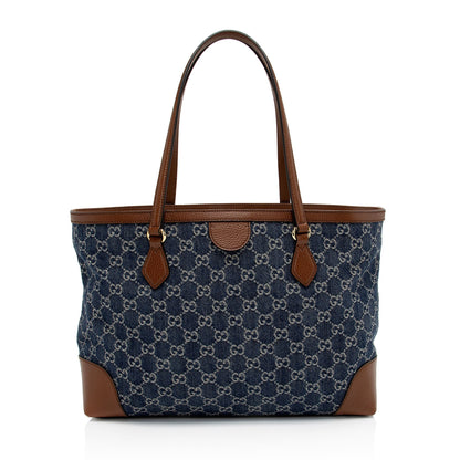 Gucci GG Denim Ophidia Medium Tote (SHF-mPOLzg)