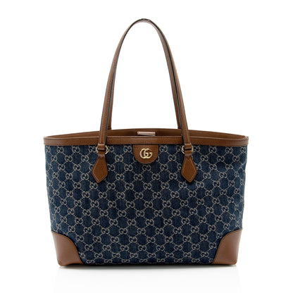 Gucci GG Denim Ophidia Medium Tote (SHF-YdRSNY)
