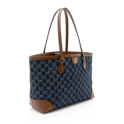 Gucci GG Denim Ophidia Medium Tote (SHF-YdRSNY)