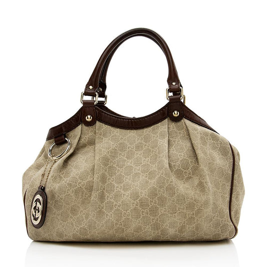 Gucci GG Denim Sukey Medium Tote (SHF-14044)