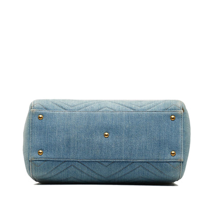 Gucci GG Marmont Denim Satchel (SHG-i403pj)