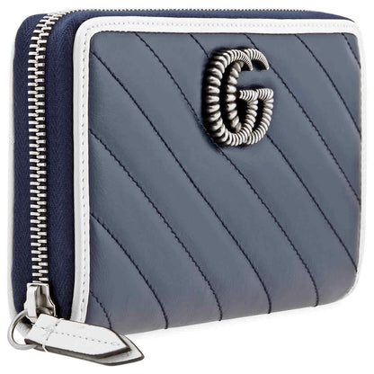 GUCCI GG MARMONT QUILTED LEATHER ZIP WALLET