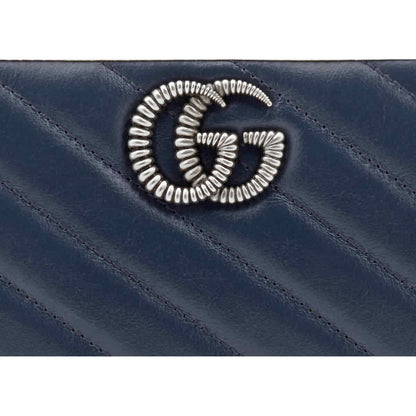 GUCCI GG MARMONT QUILTED LEATHER ZIP WALLET