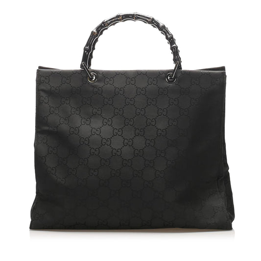 Gucci GG Nylon Bamboo Tote Bag (SHG-14885)