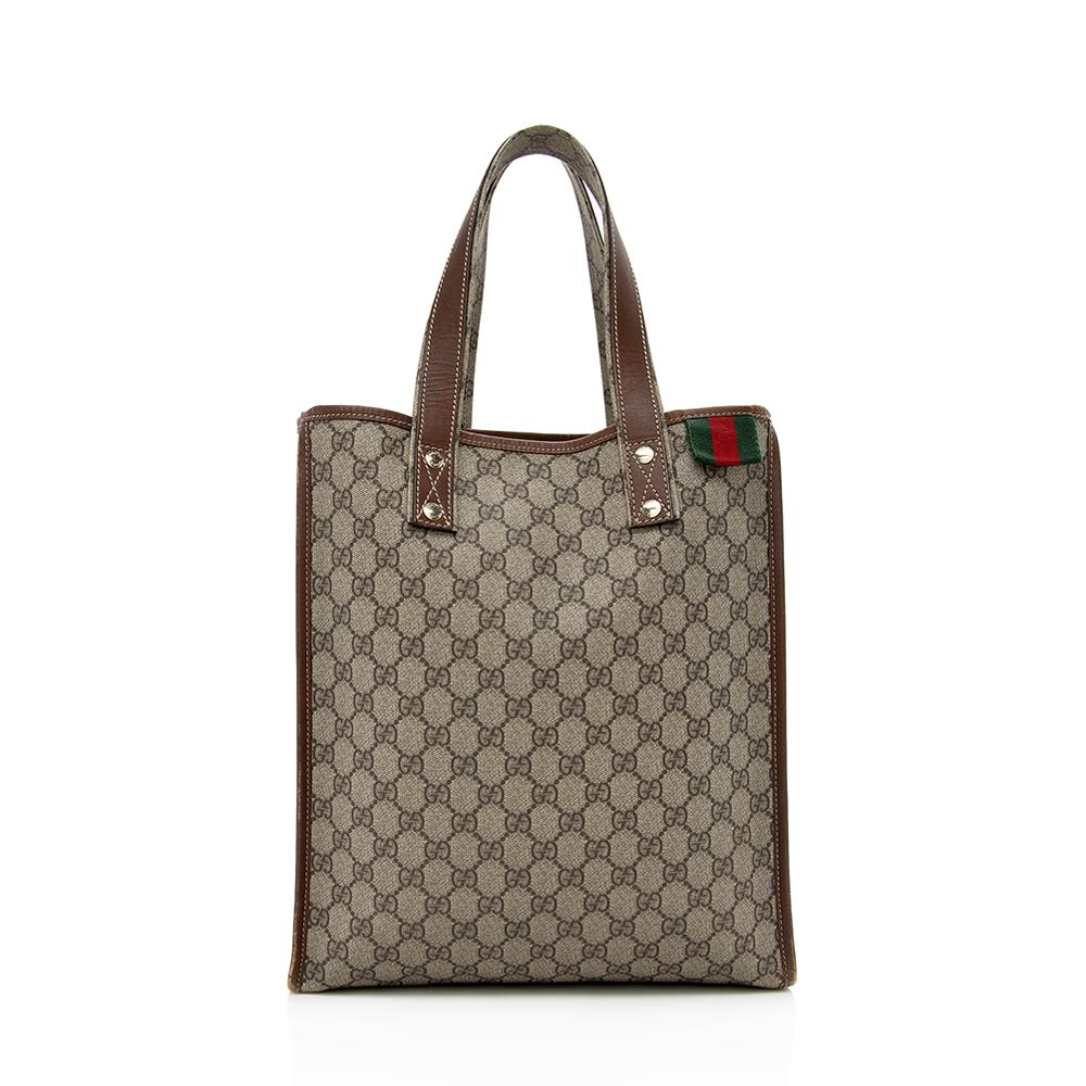 Gucci GG Plus Web Loop N/S Shopping Tote (SHF-13856)