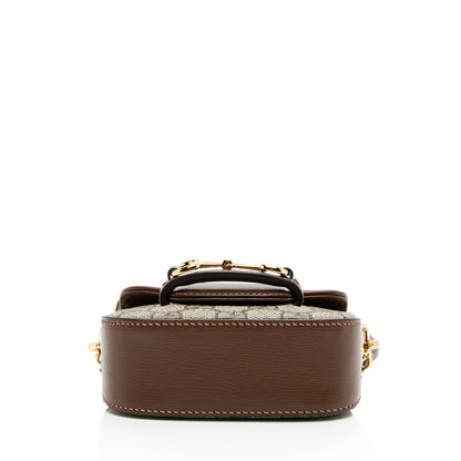 Gucci GG Supreme 1955 Horsebit Web Strap Wallet (SHF-XpjO67)