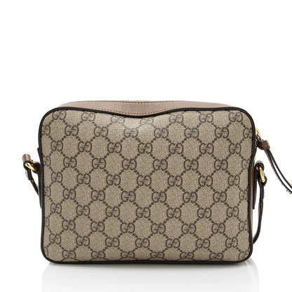Gucci GG Supreme Calfskin Horsebit 1955 Small Shoulder Bag (SHF-EumYCS)