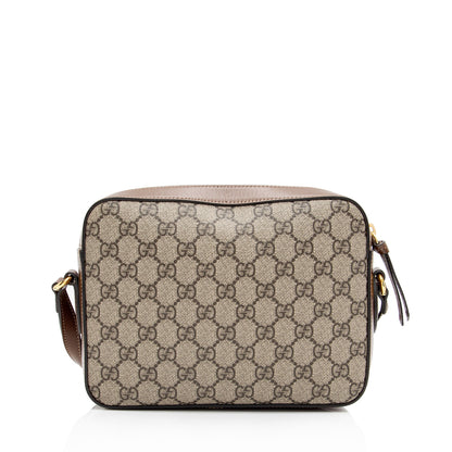 Gucci GG Supreme Calfskin Horsebit 1955 Small Shoulder Bag (SHF-4Qxiep)