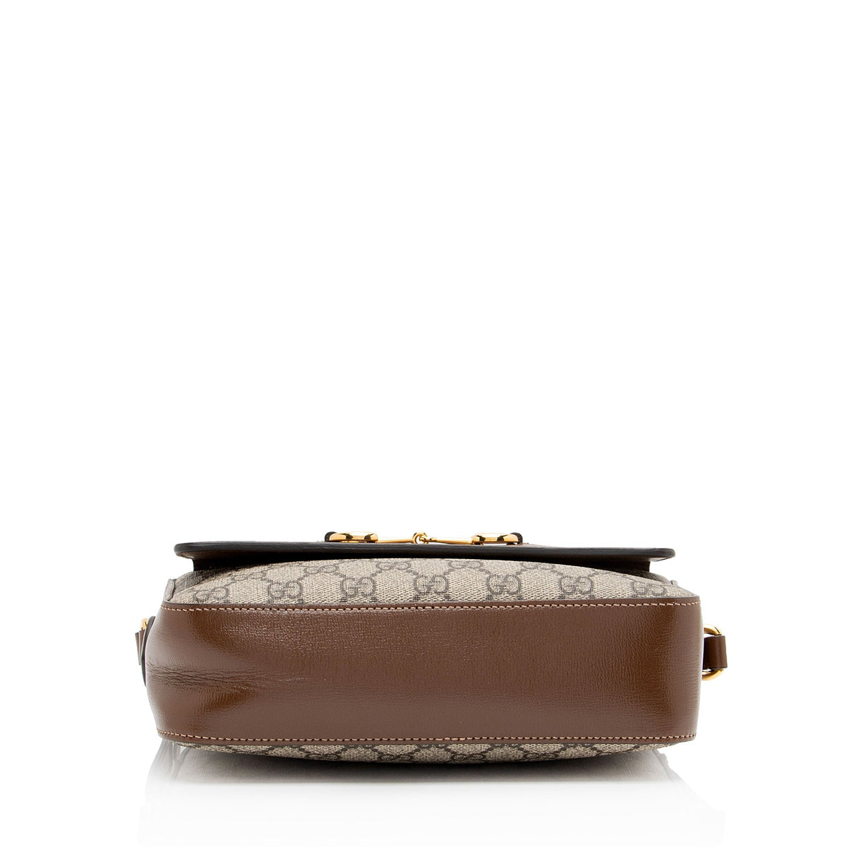 Gucci GG Supreme Calfskin Horsebit 1955 Small Shoulder Bag (SHF-4Qxiep)