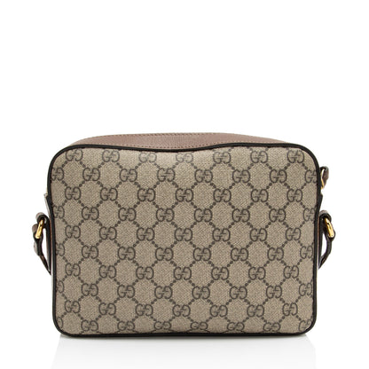 Gucci GG Supreme Calfskin Horsebit 1955 Small Shoulder Bag (SHF-BWc4W6)