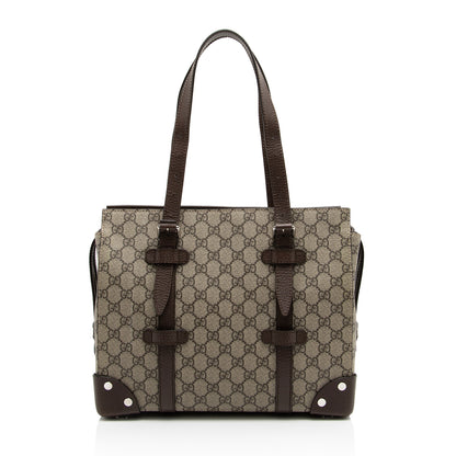 Gucci GG Supreme Buckle Small Tote (SHF-2EWGYl)
