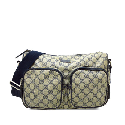 Gucci GG Supreme Double Pocket Crossbody (SHG-0tXOCu)