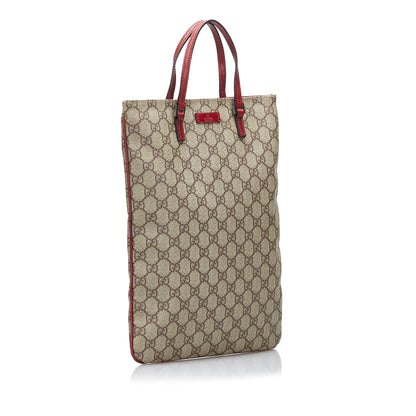 Gucci GG Supreme Flat Vertical Tote (SHG-AwXevK)