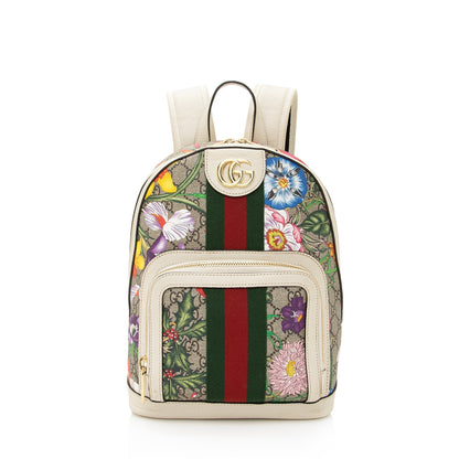 Gucci GG Supreme Flora Ophidia Small Backpack