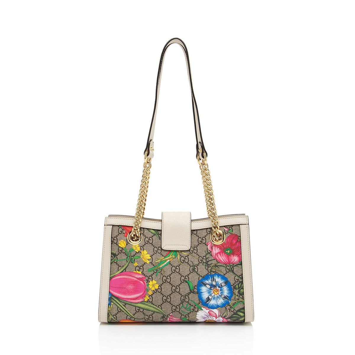 Gucci GG Supreme Flora Padlock Small Tote (SHF-39l0R6)