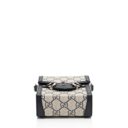 Gucci GG Supreme Horsebit 1955 Vertical Mini Shoulder Bag (SHF-QFKbub)