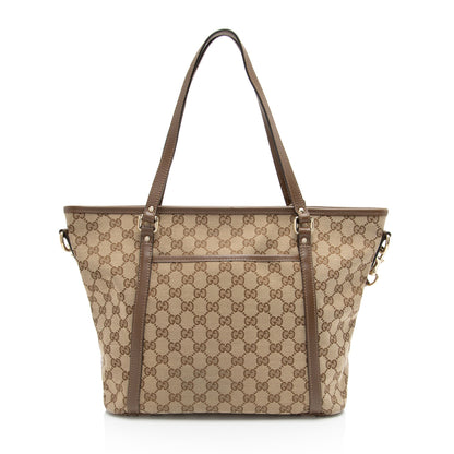 Gucci GG Supreme Front Pocket Medium Tote (SHF-UIiEXW)