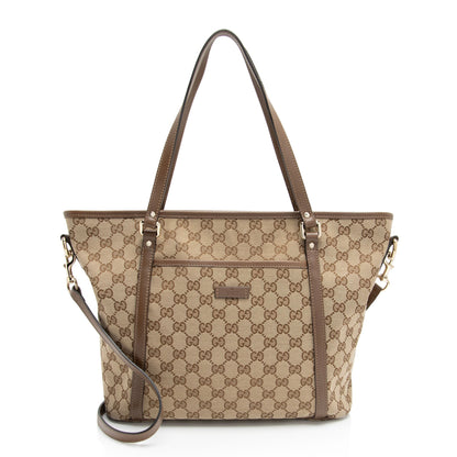 Gucci GG Supreme Front Pocket Medium Tote (SHF-UIiEXW)