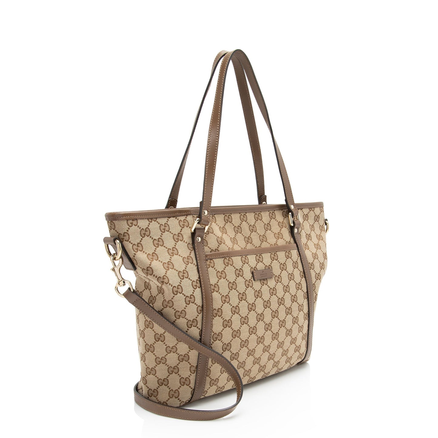 Gucci GG Supreme Front Pocket Medium Tote (SHF-UIiEXW)