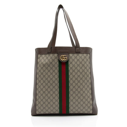 Gucci GG Supreme Ophidia Soft Vertical Large Tote (SHF-rk7fHN)