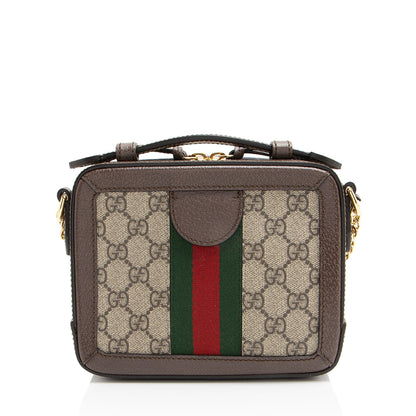 Gucci GG Supreme Ophidia Top Handle Mini Chain Shoulder Bag