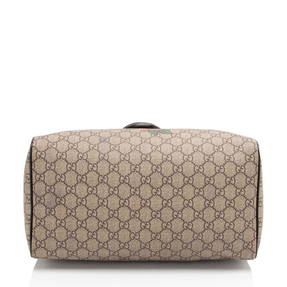 Gucci GG Supreme Tattoo Heart Medium Boston Bag (SHF-CqiJiV)