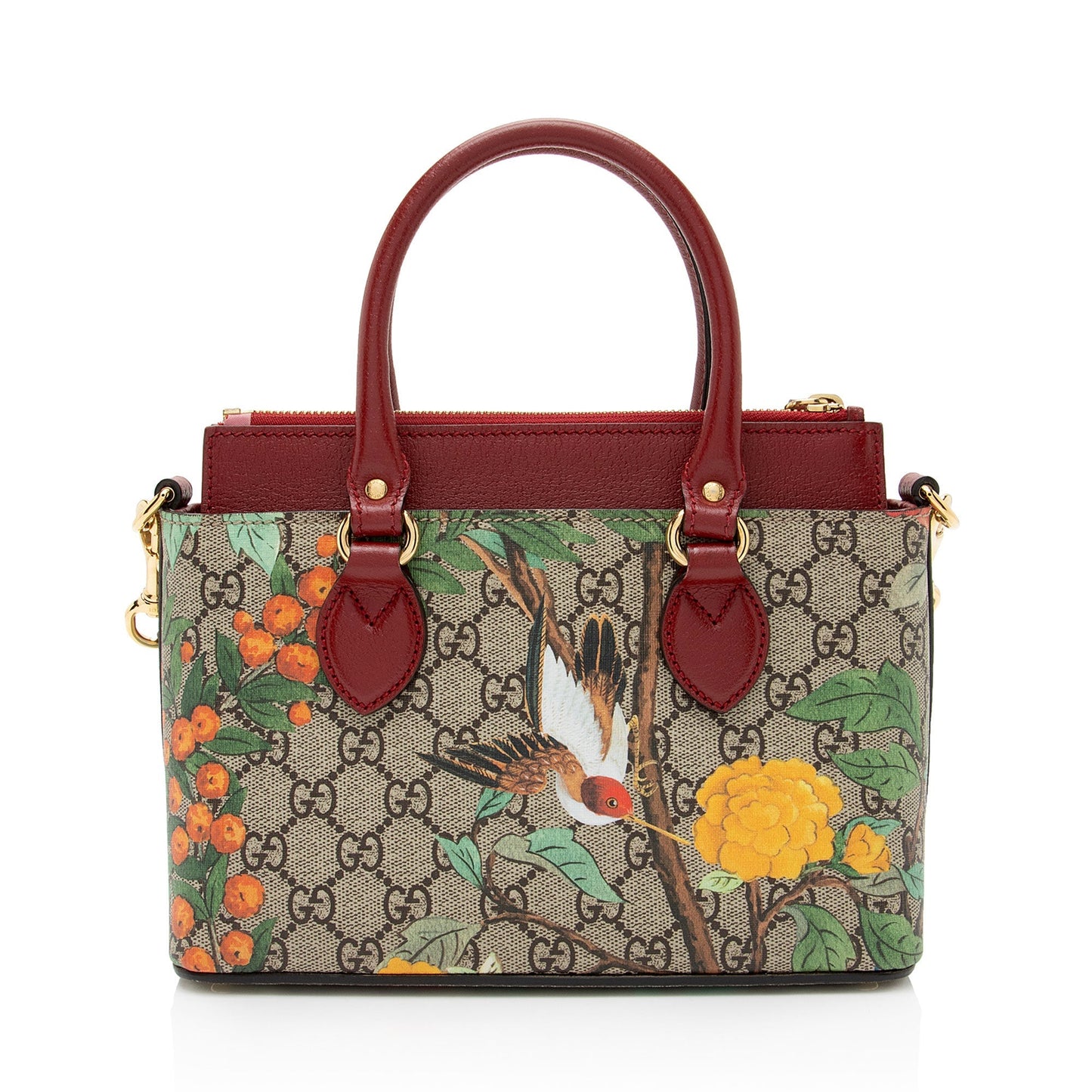 Gucci GG Supreme Tian Mini Zip Tote (SHF-Z1Faab)