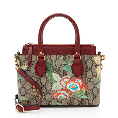 Gucci GG Supreme Tian Mini Zip Tote (SHF-Z1Faab)