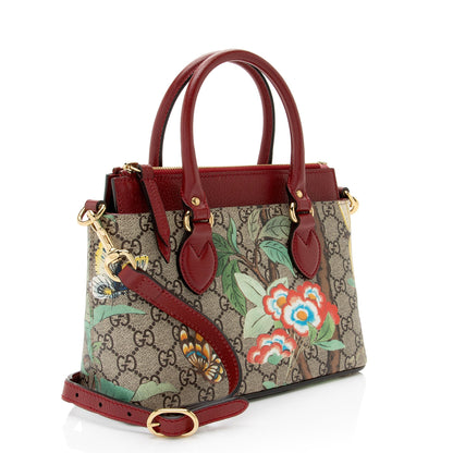 Gucci GG Supreme Tian Mini Zip Tote (SHF-Z1Faab)
