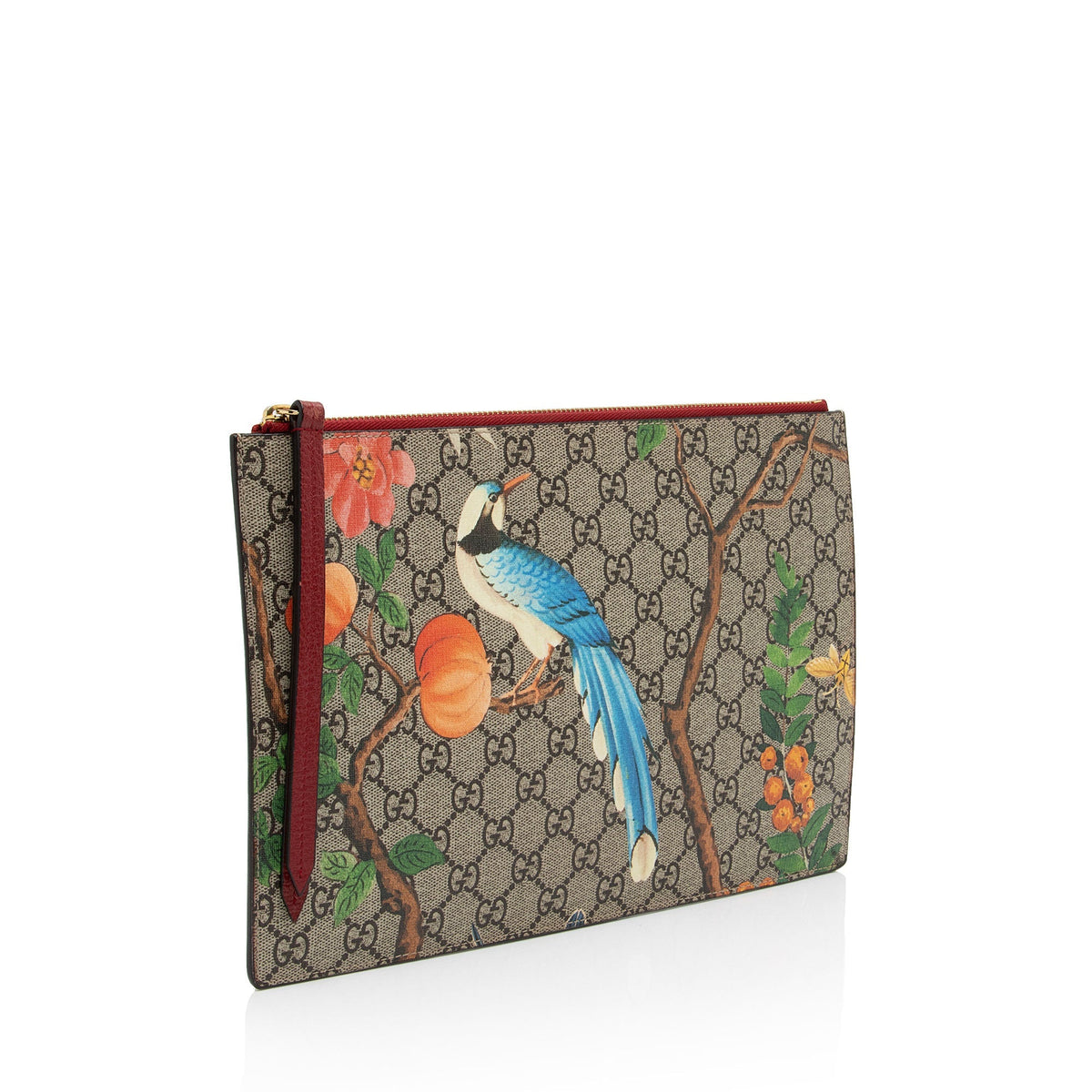 Gucci GG Supreme Tian Zip Pouch (SHF-XEvyZB)
