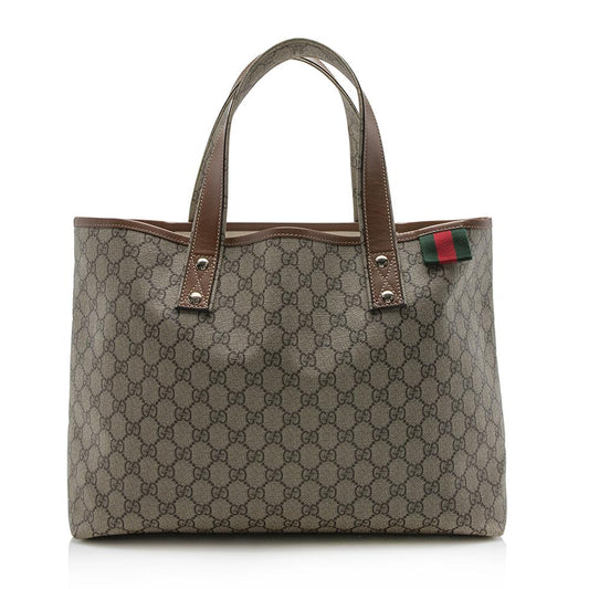 Gucci GG Supreme Web Loop E/W Shopping Tote (SHF-13023)