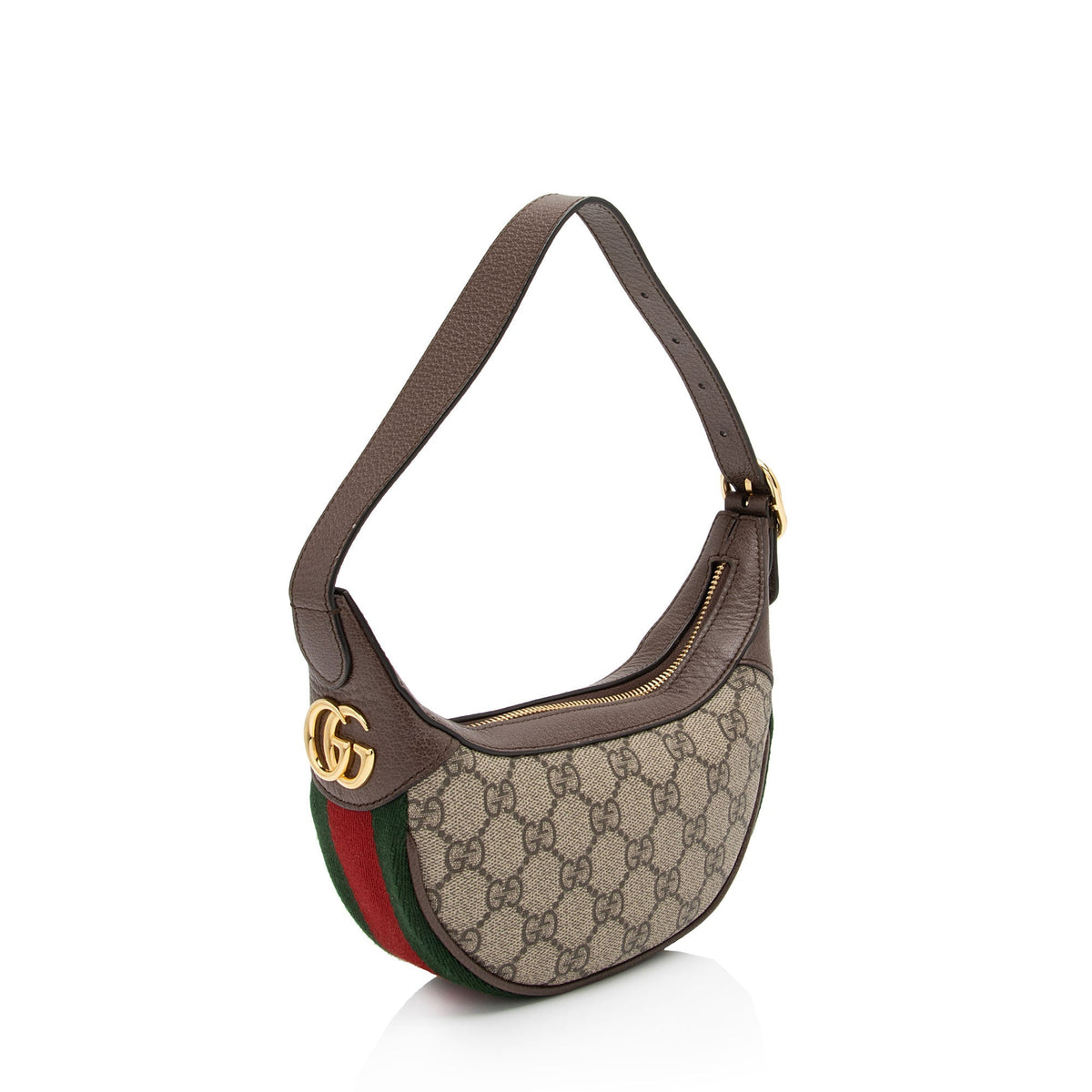Gucci GG Supreme Web Ophidia Half Moon Mini Hobo (SHF-F30bq3)