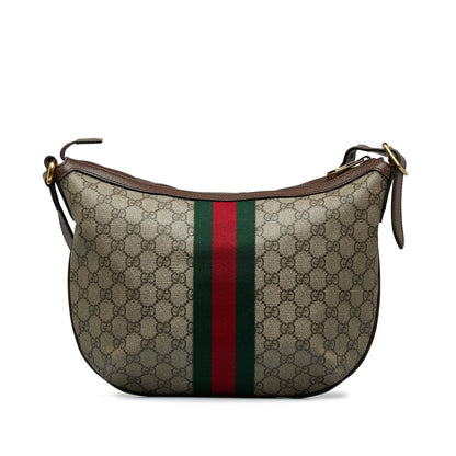 Gucci GG Supreme Web Ophidia Half Moon Crossbody (SHG-fSV2pz)