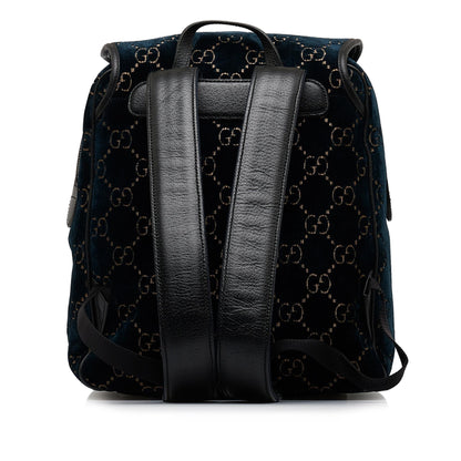 Gucci GG Velvet Double Buckle Backpack (SHG-ew8ThP)