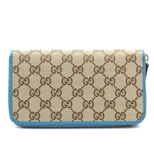 Gucci GG Logo Guccissima Long Zippy Organizer Wallet