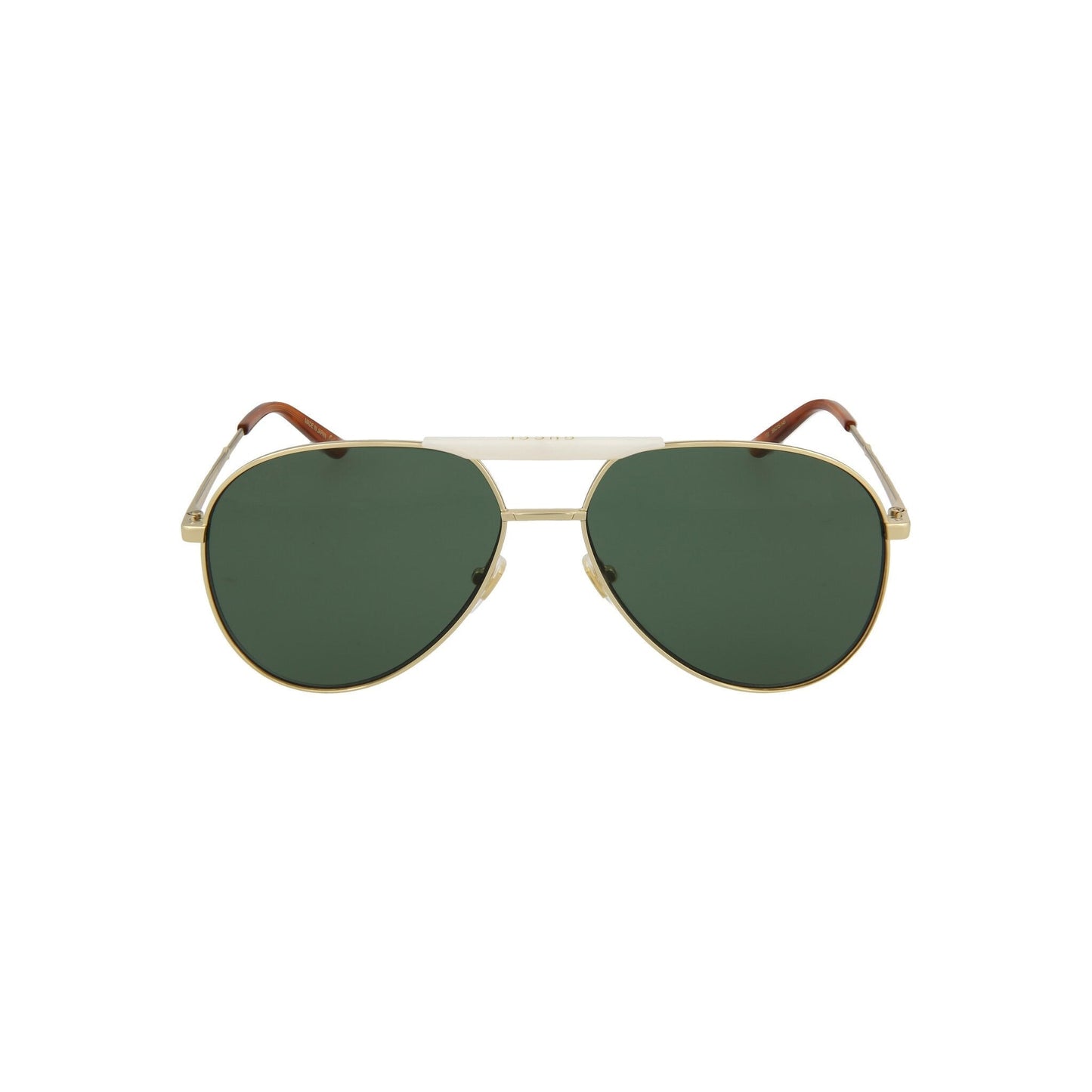 Gucci GG0242S-003 Men's Gold & Green Novelty Aviator Sunglasses (S)