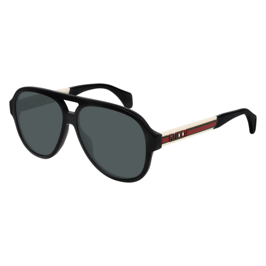 Gucci GG0463S Sunglasses Black White / Grey (S) Men's