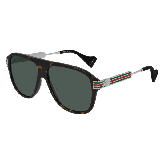 Gucci GG0587S Sunglasses Havana / Green Polarized (S) Unisex