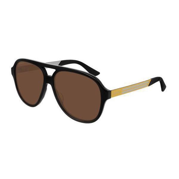 Gucci GG0688S Sunglasses Black / Brown (S) Men's