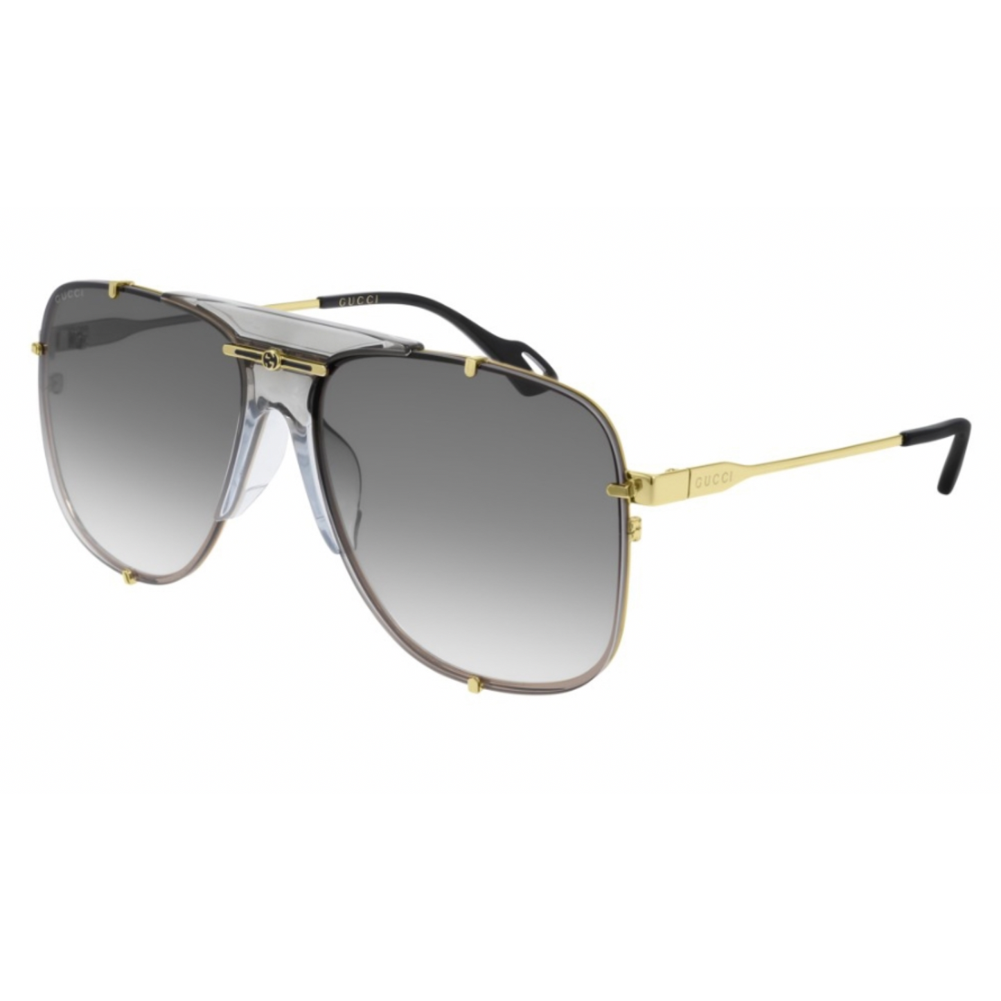 Gucci GG0739SA Sunglasses Gold / Grey Gradient (S) Women's
