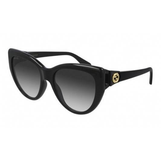Gucci GG0877S Sunglasses Black / Grey Gradient (S) Women's