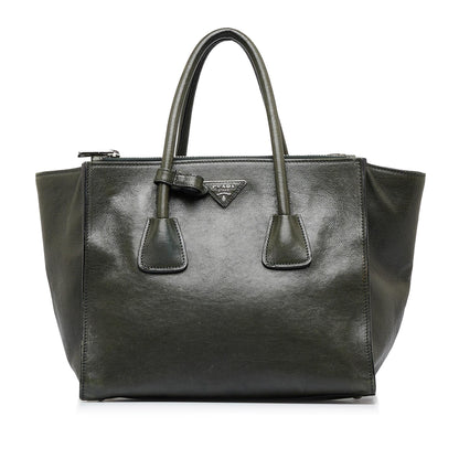 Prada Glace Calf Twin Pocket Satchel (SHG-bCIDtZ)