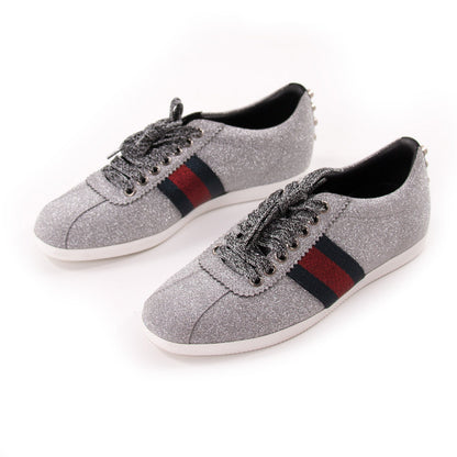 Gucci Glitter Web Sneaker With Studs