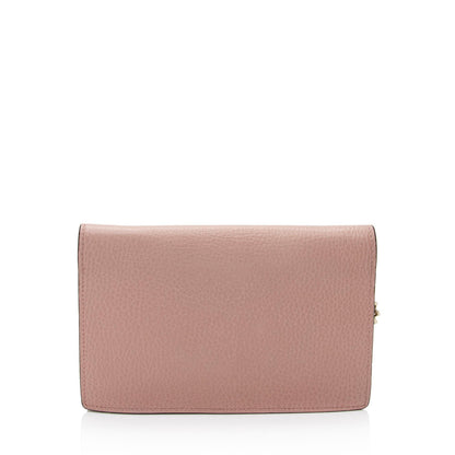 Gucci Grained Calfskin Interlocking G Chain Wallet (SHF-wuQC6s)