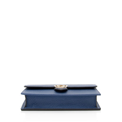 Gucci Grained Calfskin Interlocking G Chain Wallet (SHF-hln5dz)