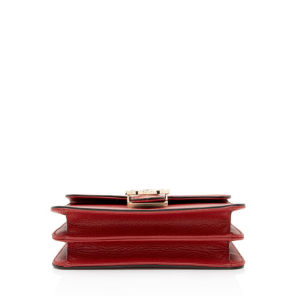 Gucci Grained Calfskin Interlocking G Small Shoulder Bag (SHF-0utu9Q)