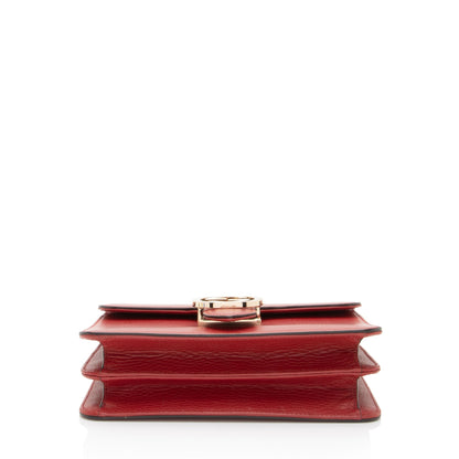 Gucci Grained Calfskin Interlocking G Small Shoulder Bag (SHF-8gS5ns)