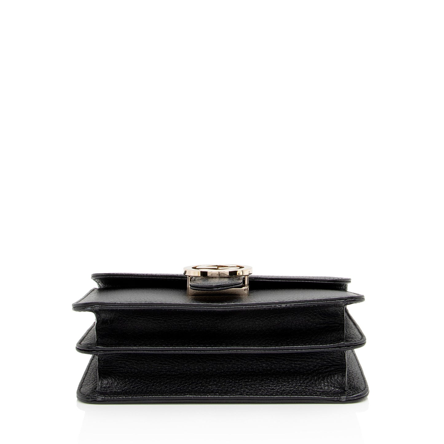 Gucci Grained Calfskin Interlocking G Small Shoulder Bag (SHF-1AVxLZ)