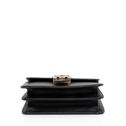 Gucci Grained Calfskin Interlocking G Small Shoulder Bag (SHF-1AVxLZ)