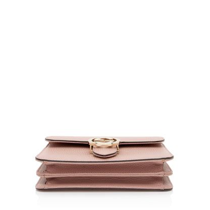 Gucci Grained Calfskin Interlocking G Small Shoulder Bag (SHF-eMNjXX)